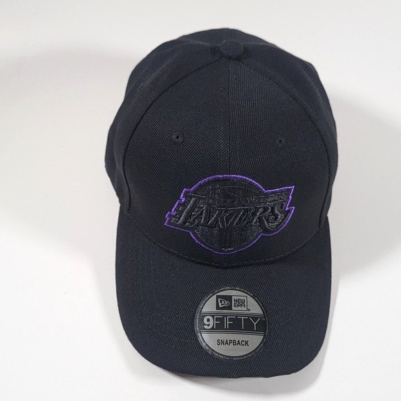 Los Angeles Lakers Hat New Era Black Adjustable Snapback Cap NBA Basketball - Picture 2 of 8